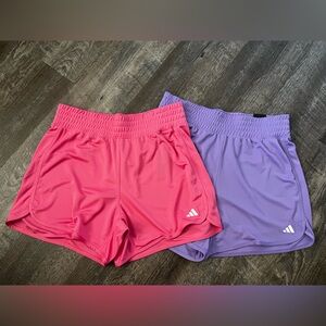 Adidas Pacer High Waisted Shorts Set of 2- Size Large